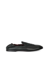 Calfskin loafers with DG coat of arms embroidery -  | Dolce & Gabbana