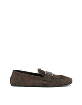 Patchwork denim loafers with logo tag -  | Dolce &amp; Gabbana
