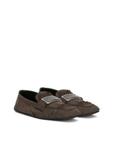 Patchwork denim loafers with logo tag -  | Dolce &amp; Gabbana
