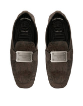 Patchwork denim loafers with logo tag -  | Dolce &amp; Gabbana