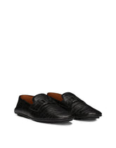 Crocodile-print calfskin driver shoes -  | Dolce &amp; Gabbana