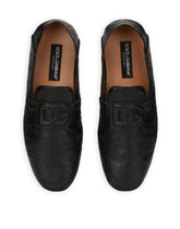 Crocodile-print calfskin driver shoes -  | Dolce &amp; Gabbana