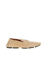 Crocodile-print calfskin driver shoes -  | Dolce & Gabbana