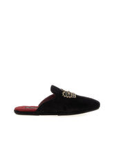 Slippers in suede with embroidery -  | Dolce &amp; Gabbana
