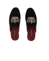 Slippers in suede with embroidery -  | Dolce &amp; Gabbana