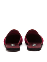 Velvet slippers with coat of arms embroidery -  | Dolce &amp; Gabbana