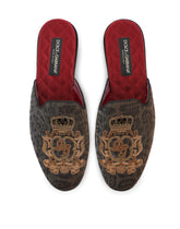 Slippers with coat of arms patch -  | Dolce &amp; Gabbana