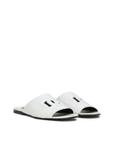 Crocodile-print calfskin Pantheon sliders -  | Dolce &amp; Gabbana