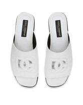 Crocodile-print calfskin Pantheon sliders -  | Dolce & Gabbana