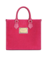 Terrycloth shopper with branded tag -  | Dolce & Gabbana