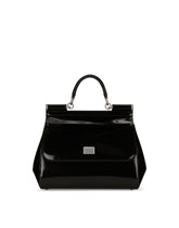 Large Sicily handbag in polished calfskin -  | Dolce &amp; Gabbana