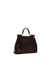 Medium iguana print calfskin Sicily bag with crystal DG logo patch -  | Dolce & Gabbana
