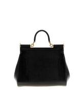 Medium iguana print calfskin Sicily bag with crystal DG logo patch -  | Dolce &amp; Gabbana