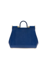 Medium iguana print calfskin Sicily bag with crystal DG logo patch -  | Dolce & Gabbana