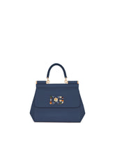 Small Sicily handbag in iguana print calfskin with DG logo crystals -  | Dolce & Gabbana