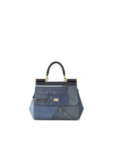 Small Sicily handbag in denim and calfskin -  | Dolce &amp; Gabbana