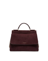 Shopping bag in solid-coloured suede -  | Dolce & Gabbana