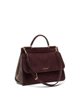 Shopping bag in solid-coloured suede -  | Dolce & Gabbana