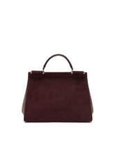 Shopping bag in solid-coloured suede -  | Dolce & Gabbana