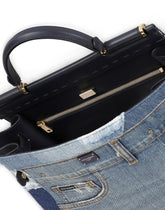 Large Sicily 62 soft bag in patchwork denim and calfskin -  | Dolce &amp; Gabbana