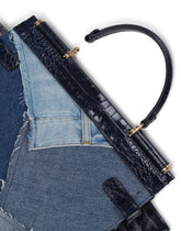 Large Sicily 62 soft bag in patchwork denim and calfskin -  | Dolce &amp; Gabbana