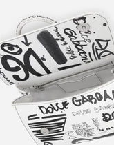 Calfskin 90s Sicily bag with logo print -  | Dolce & Gabbana