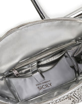 Small down-padded 90es Sicily belt bag with fusible rhinestones and branded plate -  | Dolce &amp; Gabbana