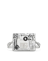 Polished calfskin 3.5 crossbody bag with logo print -  | Dolce & Gabbana