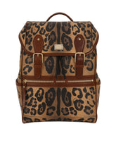 Leo crepe backpack with logo plaque -  | Dolce &amp; Gabbana