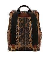 Leo crepe backpack with logo plaque -  | Dolce &amp; Gabbana