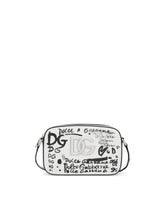 Polished calfskin 3.5 crossbody bag with logo print -  | Dolce & Gabbana