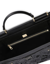 Small Sicily 62 Soft bag in embroidered calfskin -  | Dolce & Gabbana