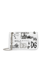 Logo-print calfskin 3.5 bag with chain -  | Dolce & Gabbana