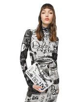 Logo-print calfskin 3.5 bag with chain -  | Dolce & Gabbana