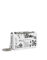Logo-print calfskin 3.5 bag with chain -  | Dolce & Gabbana