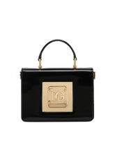 Polished calfskin top-handle bag with DG fastening -  | Dolce & Gabbana