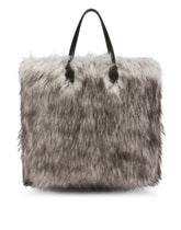 Faux fur shopper with branded tag -  | Dolce & Gabbana
