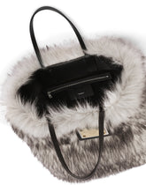 Faux fur shopper with branded tag -  | Dolce & Gabbana