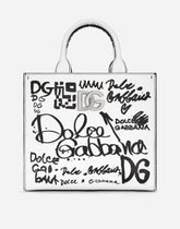 Small calfskin 3.5 shopper with logo print -  | Dolce & Gabbana