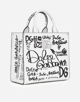 Small calfskin 3.5 shopper with logo print -  | Dolce & Gabbana