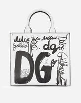 Small calfskin 3.5 shopper with logo print -  | Dolce & Gabbana