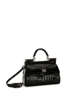 Small Sicily bag in crocodile-print calfskin and python skin -  | Dolce &amp; Gabbana