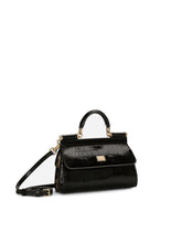 Small double-face Sicily bag in crocodile-print calfskin and leopard-print polished calfskin -  | Dolce &amp; Gabbana