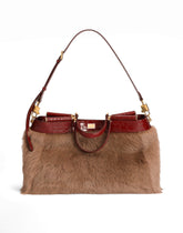 My Sicily shearling and alligator handbag -  | Dolce &amp; Gabbana