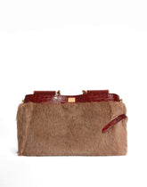 My Sicily shearling and alligator handbag -  | Dolce &amp; Gabbana