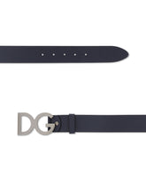 Hammered leather belt DG buckle -  | Dolce & Gabbana