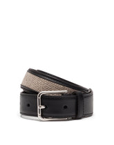 Linen and calfskin belt -  | Dolce & Gabbana