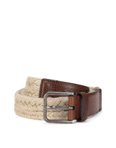 Woven rope and tumbled calfskin belt -  | Dolce & Gabbana