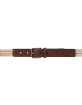 Woven rope and tumbled calfskin belt -  | Dolce & Gabbana