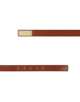Calfskin belt with branded buckle with two plated finishes -  | Dolce &amp; Gabbana